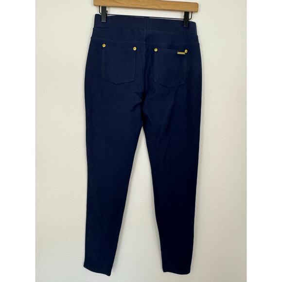 Michael Kors Navy Stretch Pull-On Pants Size Small - Picture 4 of 6